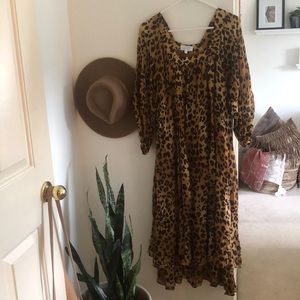 COPY - & Other Stories leopard midi dress